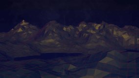 Glowing HIGH SCORE text floating over neon-lit low-poly terrain grid in futuristic gaming landscape. Futuristic, digital, abstract, neon, polygonal, vibrant, high-tech - Powered by Shutterstock - Get 15% off with code: PIKWIZARD15