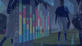 six female baseball players celebrating on field, displaying floating finance charts and stock data. Athletes, teamwork, celebration, outdoor, vibrant, energy, sports - Powered by Shutterstock - Get 15% off with code: PIKWIZARD15