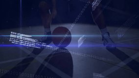 male soccer player dribbling ball on sports data field, displaying binary code and chart overlays. Futuristic, technology, sports, analytics, digital, competition, teamwork - Powered by Shutterstock - Get 15% off with code: PIKWIZARD15