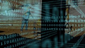 construction worker inspecting ground in backyard, with binary code overlay and machinery icons. Industrial, engineering, safety, survey, technology, outdoor, infrastructure - Powered by Shutterstock - Get 15% off with code: PIKWIZARD15