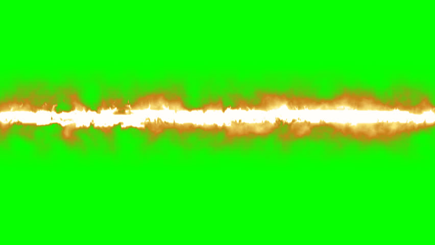 fire line animation on green screen background,