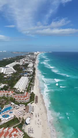 Aerial Panorama of Cancun