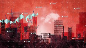 Animation of digital data processing over cityscape - Powered by Shutterstock - Get 15% off with code: PIKWIZARD15