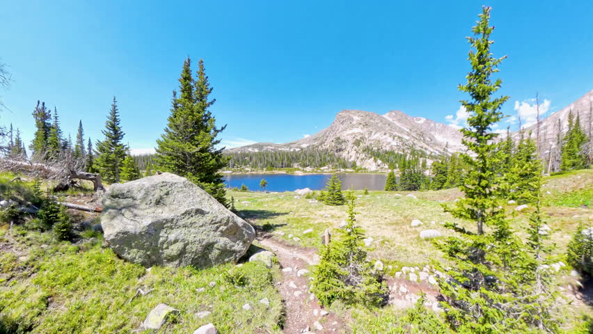 Views of Lawn Lake in Rocky In Rocky Mountain National Park
