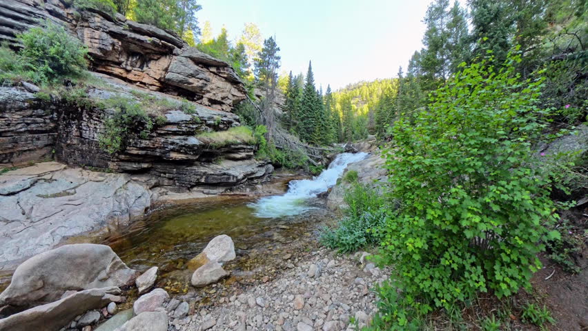 Waterfall off the Boundary Trail In Rocky Mountain National Park
