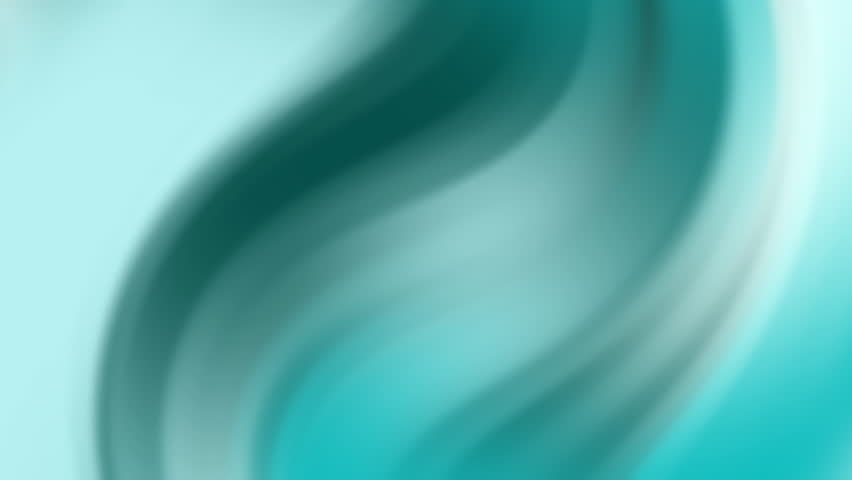 Flowing teal-cyan curves form cool fluid gradient, creating sleek modern backdrop suited for tech intros, ocean themes and innovative corporate presentation slides