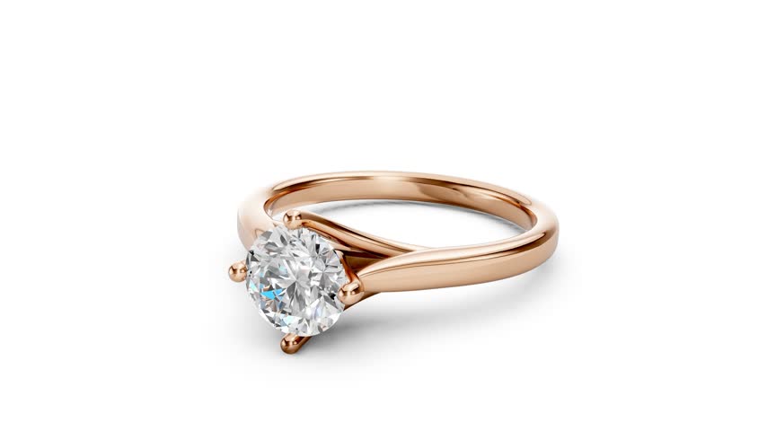 3D animation of a solitaire diamond ring spinning in loop. Ideal for product ads, jewelry promos, or digital showcases.