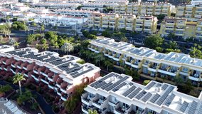 Aerial View of Tenerife Resort with Solar Panels in Tenerife, March 2025 - Powered by Shutterstock - Get 15% off with code: PIKWIZARD15