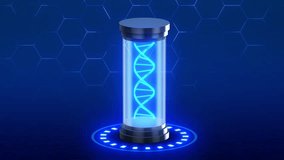 Futuristic DNA Strand in Glass Tube - Powered by Shutterstock - Get 15% off with code: PIKWIZARD15