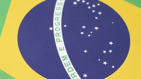 Brazilian flag yellow green green blue color as background. National flag of Brazil - Powered by Shutterstock - Get 15% off with code: PIKWIZARD15