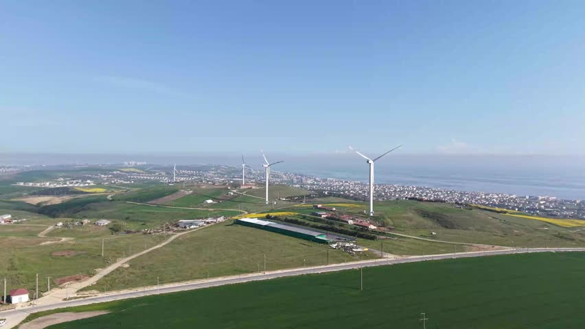 Aerial view of the land with sky