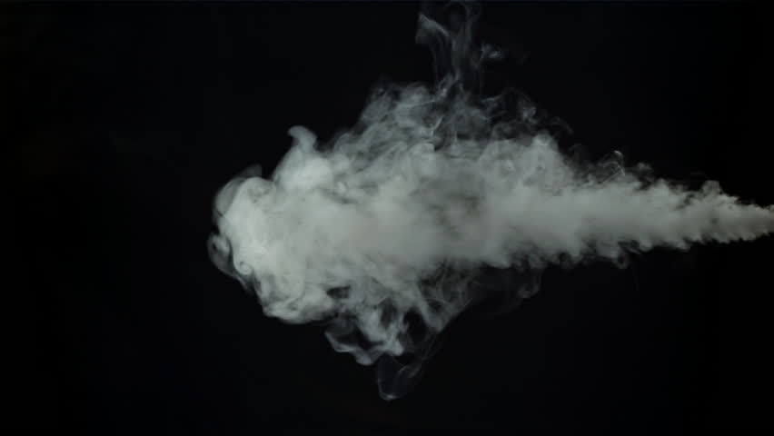 Smoke on a black background. Filmed on a high-speed camera at 1000 fps. High quality FullHD footage