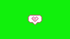 Pixel Heart Animation – Retro Love in Motion. Looping pixel heart animation in retro 8-bit style, perfect for love-themed projects, video games, and Valentine’s content. Green screen background.  - Powered by Shutterstock - Get 15% off with code: PIKWIZARD15