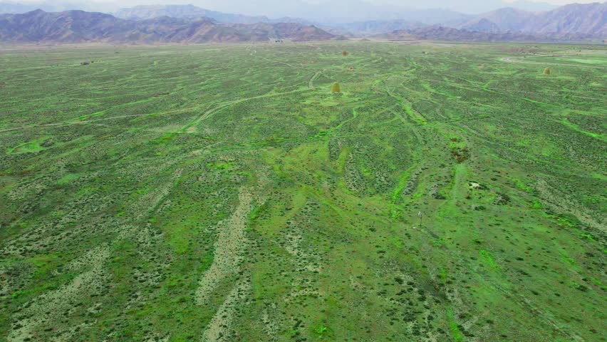 Explore the vast grassland landscape under Helan Mountain in Yinchuan Ningxia
