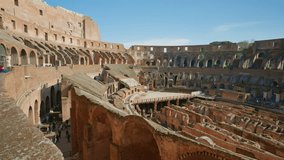 Ruins of Roman Coliseum from the sand. View of the colosseum from the inside. Rome, Italy - Powered by Shutterstock - Get 15% off with code: PIKWIZARD15