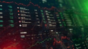 Growth up stock markets simple chart with buildings cityscape background. Analyst at work business. Stock market trends background - Powered by Shutterstock - Get 15% off with code: PIKWIZARD15