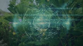 Male hiker walking along stone path, viewing handheld device, exploring technology network overlay. Adventure, outdoor, technology, connectivity, exploration, nature, sustainability - Powered by Shutterstock - Get 15% off with code: PIKWIZARD15