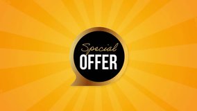 Special offer discount sales bubble discount promo animated advertisement yellow background gold emblem - Powered by Shutterstock - Get 15% off with code: PIKWIZARD15