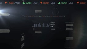 3D wireframe city grid floating over dark HUD display, showing pie charts and bar graphs. Futuristic, digital, data visualization, technology, interface, analytics, simulation - Powered by Shutterstock - Get 15% off with code: PIKWIZARD15