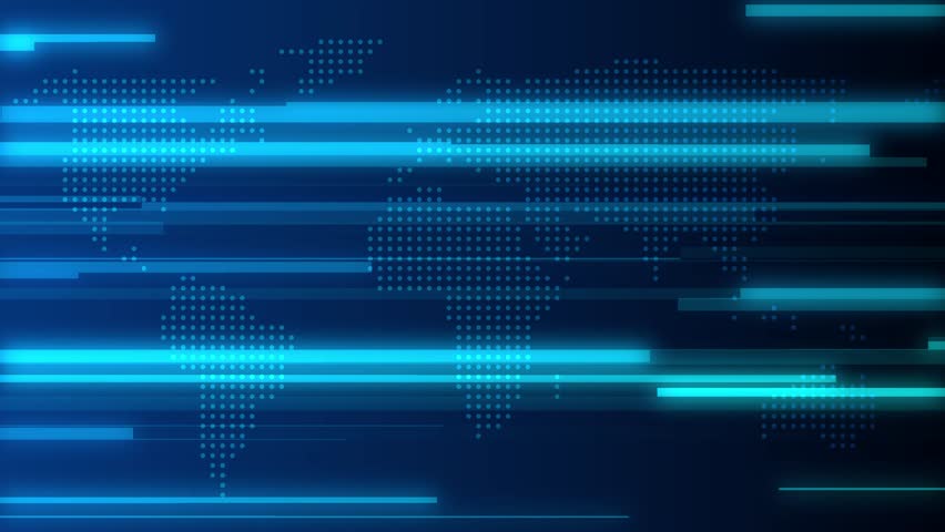 news background animation with dot circle wold map ,news or breaking news background concept