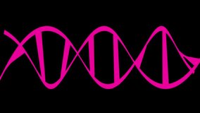 Abstract Pink Dna Strand Animation On Black Background - Powered by Shutterstock - Get 15% off with code: PIKWIZARD15
