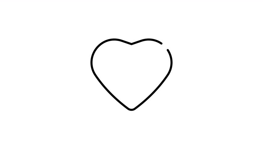 Heart with heartbeat line icon for health and medical animation