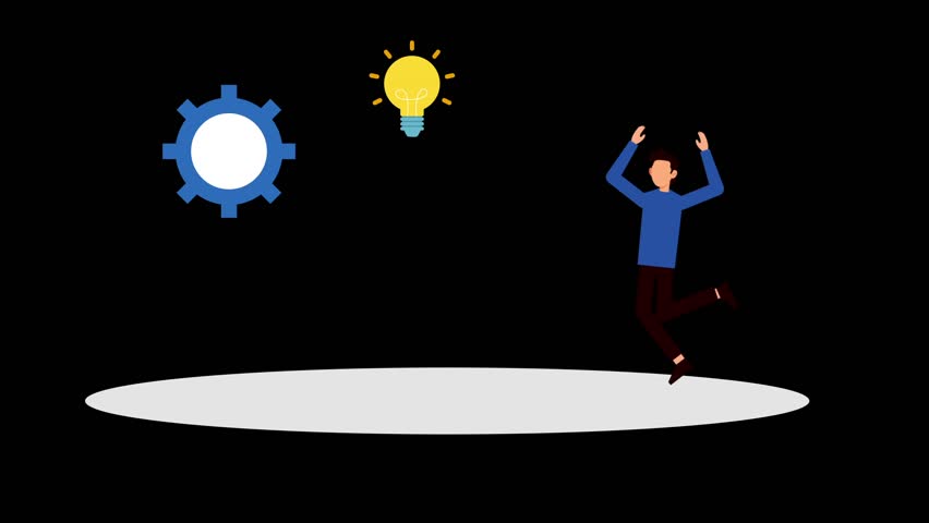 Share Market Investor Animated Illustration or business 2d animated