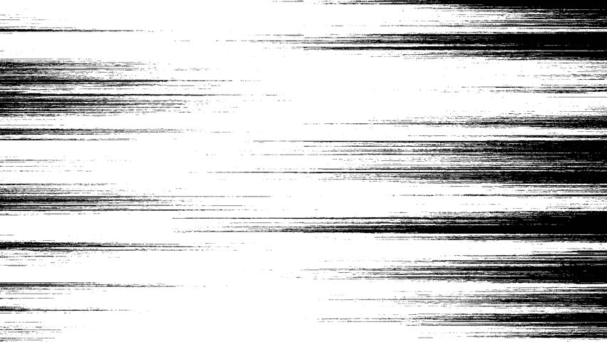 The video features a colored static glitch style TV noise background. It’s a chaotic digital texture composed of pixels primarily vibrant randomly distributed across the frame