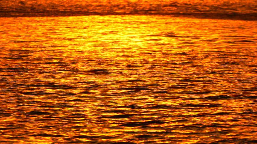 Sunset Water Ocean Golden Hour Reflection