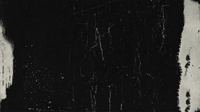 4K Vintage Film Reel Overlay, Heavy Edge Scratches, Decay, Hand-Painted Details, Heavy edge film overlay with visible scratches and decay marks, dynamic hand-painted details on an old black film reel  - Powered by Shutterstock - Get 15% off with code: PIKWIZARD15