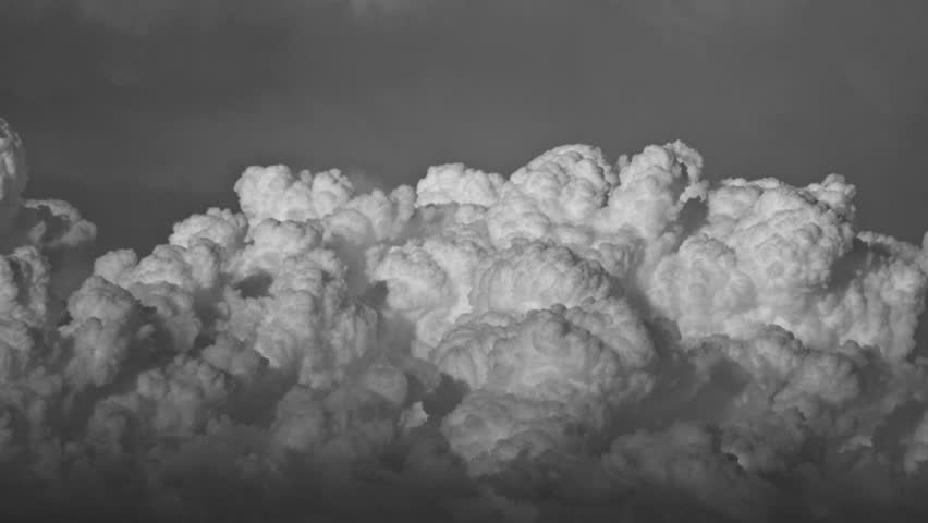 Massive cumulus (cumulonimbus) clouds.  Could also be used to indicate nuclear