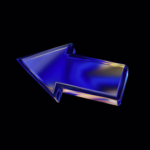 Iridescent Arrow Element Seamless Loop Animation	
