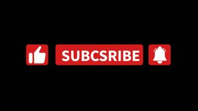 Social media subscribe button animation with alpha channel. 2d animation push button red subscribe animation with transparent background - Powered by Shutterstock - Get 15% off with code: PIKWIZARD15