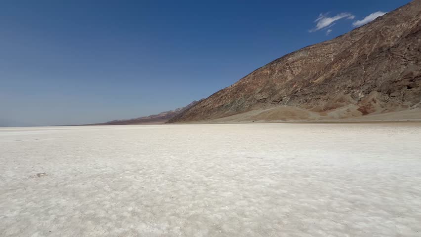 Bad water Basin in Death Valley National Park California, with views of Telescope Mountains. Badwater Basin Salt Flats