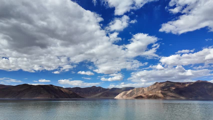 Beautiful landscape of Pangong Tso Lake in Ladakh, Northern India