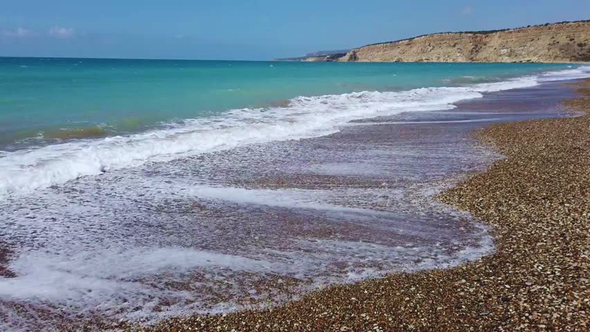 Peaceful Cyprus Beach |  Scenic Tranquil Mediterranean coastline,  Tranquil Clear Waters, tropical sea, hidden gem  beach, Quiet remote Cyprus Coastline Nature Agricultural 4K 