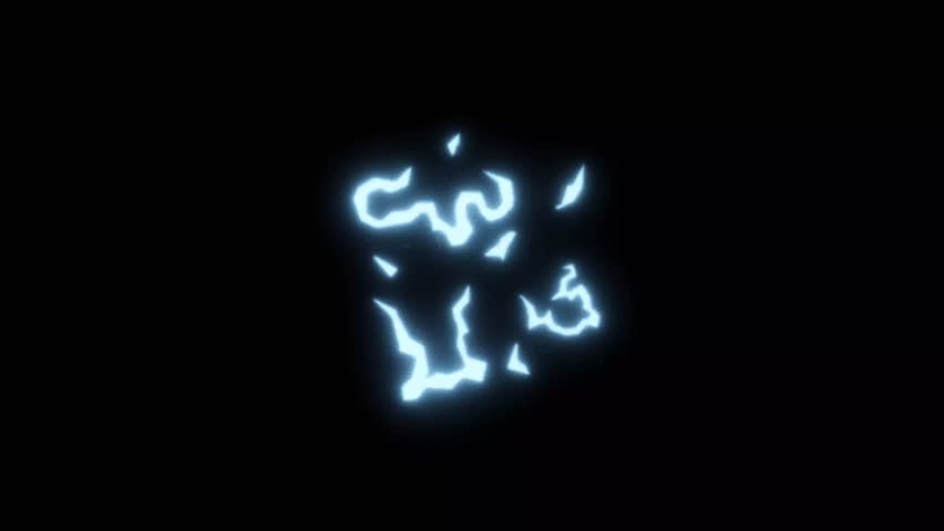 A comic-style blue lightning animation on a black screen, featuring striking, energetic effects that create a dramatic visual impact, perfect for high-energy, intense video projects