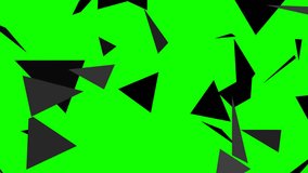 Triangular shaped fragments green screen looping animated background. - Powered by Shutterstock - Get 15% off with code: PIKWIZARD15