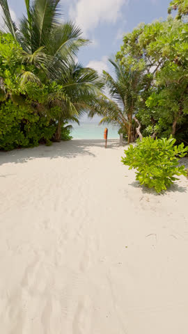 A private beach in the courtyard of a huge luxury villa with a private pool and water slide on a clear sunny day, a paradise for relaxation and vacation