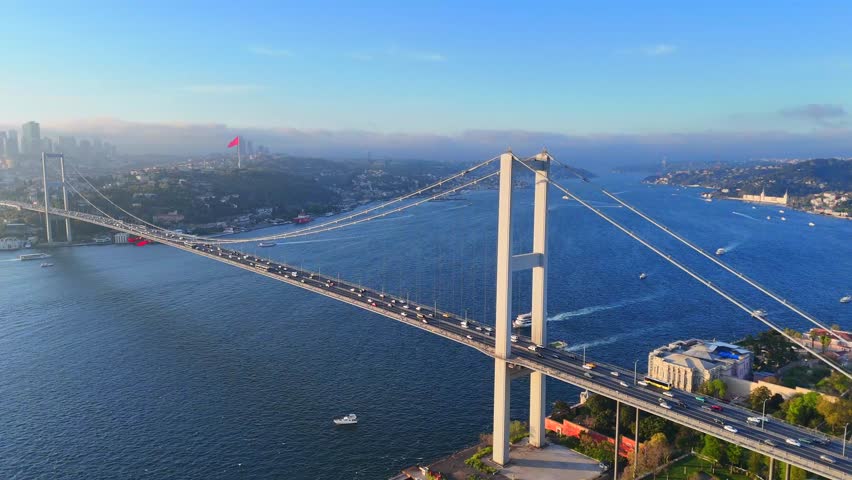 15 July Martyrs Bridge over Bosphorus - Istanbul.