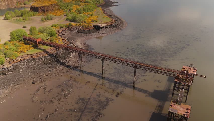 Drone flight above landscape scotland
