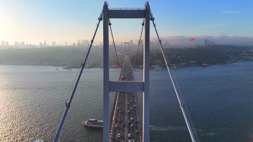 15 July Martyrs Bridge over Bosphorus - Istanbul.