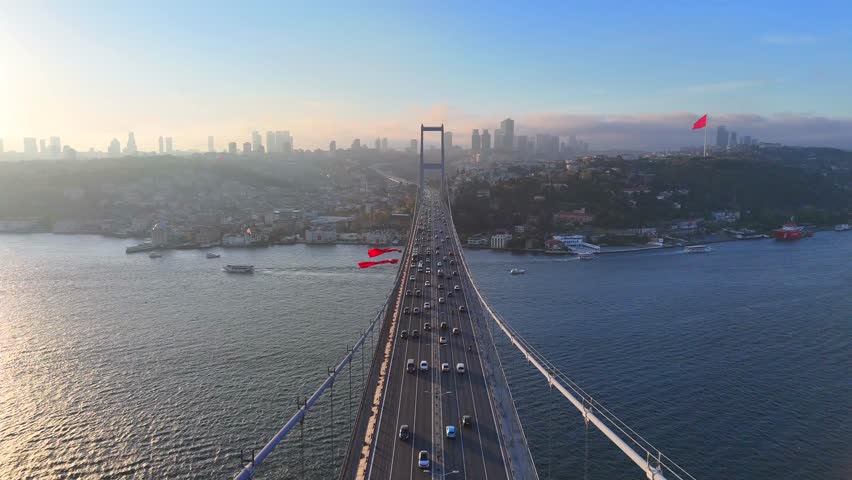 15 July Martyrs Bridge over Bosphorus - Istanbul.