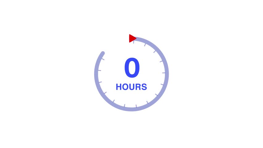 Clock 12 hours icon, isolated on white background with alpha channel ,12 hours service symbol Delivery service, online deal remaining time website symbols, 4K Video motion graphic arrow,
