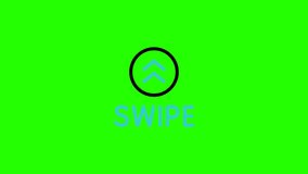 swipe icon animation on green screen background, chroma key, - Powered by Shutterstock - Get 15% off with code: PIKWIZARD15