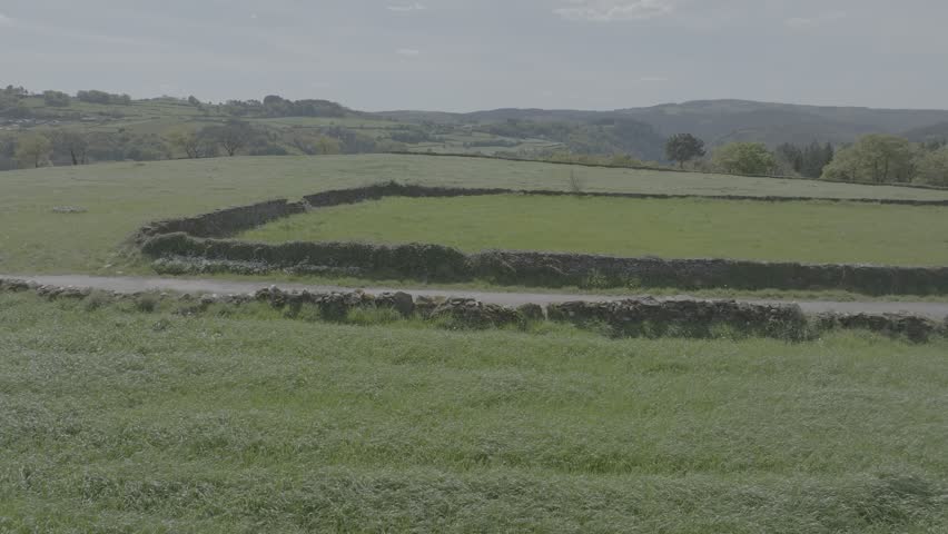 4k log drone footage Saint James Way landscapes