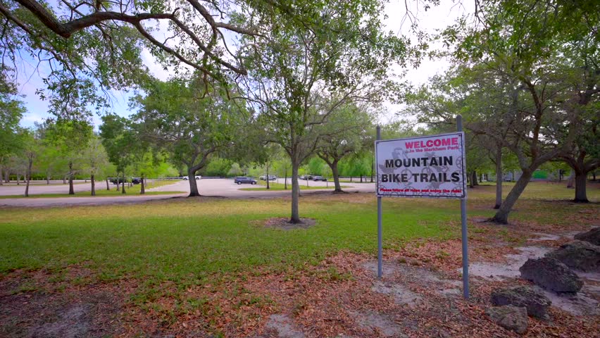 Markham Park mountain bike trails entrance sign