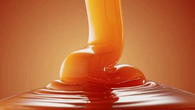 Thick caramel folding and flowing smoothly. - Powered by Shutterstock - Get 15% off with code: PIKWIZARD15