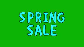 Animated “SPRING SALE” Text in Bold Teal Handwritten Style – Isolated on Green Screen Chroma Key Background for Seasonal Promotions and Marketing Videos - Powered by Shutterstock - Get 15% off with code: PIKWIZARD15