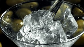 Martini with ice. Filmed on a high-speed camera at 1000 fps. High quality FullHD footage - Powered by Shutterstock - Get 15% off with code: PIKWIZARD15